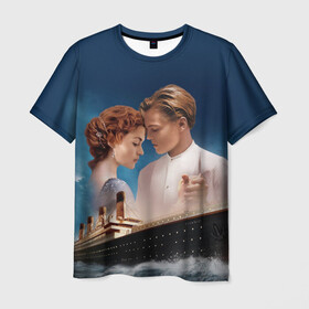 Мужская футболка 3D с принтом Титаник в Рязани, 100% полиэфир | прямой крой, круглый вырез горловины, длина до линии бедер | Тематика изображения на принте: 