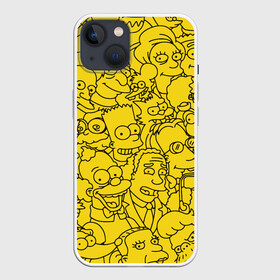 Чехол для iPhone 13 с принтом Симпсоны в Рязани,  |  | bart | comedy | familt | homer | lisa | maggie | marge | mult | series | simpson | simpsons | springfield | барт | гомер | комедия | лиза | мардж | мэгги | прикол | приколы | семья | сериал | симпсон | симпсоны | спрингфилд