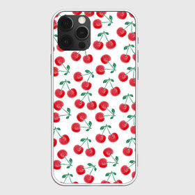 Чехол для iPhone 12 Pro Max с принтом Вишневое настроение в Рязани, Силикон |  | весна | вишня | красный | лето | листья | ягода