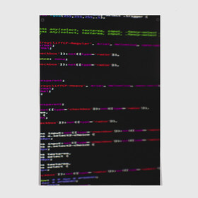 Постер с принтом Программный код в Рязани, 100% бумага
 | бумага, плотность 150 мг. Матовая, но за счет высокого коэффициента гладкости имеет небольшой блеск и дает на свету блики, но в отличии от глянцевой бумаги не покрыта лаком | Тематика изображения на принте: computer code | hacker | html | it | php | technology | код | компьютеры | материнская плата | программист | хакер
