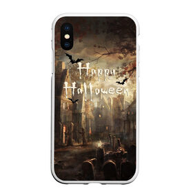 Чехол для iPhone XS Max матовый с принтом Halloween в Рязани, Силикон | Область печати: задняя сторона чехла, без боковых панелей | аниме | ведьма | девушка | зомби | ирландия | кладбище | колдун | кости | кошки | летучие | луна | мертвец | мёртвые | монстры | мыши | ночь | оборотни | пауки | паутина | подарок | праздник | свет | свечи