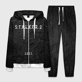 Мужской костюм 3D с принтом STALKER 2 в Рязани, 100% полиэстер | Манжеты и пояс оформлены тканевой резинкой, двухслойный капюшон со шнурком для регулировки, карманы спереди | 2021 | 2033 | fallout | game | games | metro | monsters | nuclear | radiation | stalker | two | zone | аномалии | аномалия | два | зона | игра | игры | метро | монстры | радиация | россия | сталкер | украина | фоллаут | чернобыль