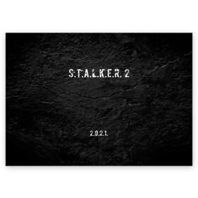 Поздравительная открытка с принтом STALKER 2 в Рязани, 100% бумага | плотность бумаги 280 г/м2, матовая, на обратной стороне линовка и место для марки
 | Тематика изображения на принте: 2021 | 2033 | fallout | game | games | metro | monsters | nuclear | radiation | stalker | two | zone | аномалии | аномалия | два | зона | игра | игры | метро | монстры | радиация | россия | сталкер | украина | фоллаут | чернобыль