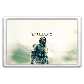 Магнит 45*70 с принтом STALKER 2 в Рязани, Пластик | Размер: 78*52 мм; Размер печати: 70*45 | 2021 | 2033 | fallout | game | games | metro | monsters | nuclear | radiation | stalker | two | zone | аномалии | аномалия | два | зона | игра | игры | метро | монстры | радиация | россия | сталкер | украина | фоллаут | чернобыль