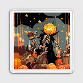 Магнит 55*55 с принтом Halloween в Рязани, Пластик | Размер: 65*65 мм; Размер печати: 55*55 мм | Тематика изображения на принте: аниме | ведьма | девушка | зомби | ирландия | кладбище | колдун | кости | кошки | летучие | луна | мертвец | мёртвые | монстры | мыши | ночь | оборотни | пауки | паутина | подарок | праздник | свет | свечи