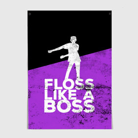 Постер с принтом Floss Like A Boss в Рязани, 100% бумага
 | бумага, плотность 150 мг. Матовая, но за счет высокого коэффициента гладкости имеет небольшой блеск и дает на свету блики, но в отличии от глянцевой бумаги не покрыта лаком | battle | boss | epic | floss | fortnite | game | games | lama | pubg | pvp | royale | save | survival | the | world | битва | выживание | дроп | игра | игры | королевская | лама | массакр | мир | пабг | спасти | фортнайт