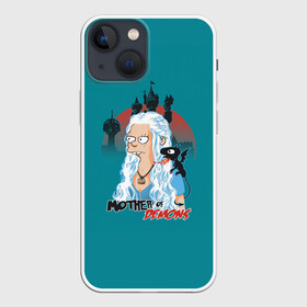 Чехол для iPhone 13 mini с принтом Disenchantment. Mother в Рязани,  |  | bean | disenchantment | elfo | futurama | luci | mattgroening | netflix | princess | simpsons | бин | люси | люци | мэтгроунинг | разочарование | симпсоны | элфо