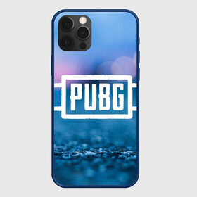 Чехол для iPhone 12 Pro с принтом PUBG light blue в Рязани, силикон | область печати: задняя сторона чехла, без боковых панелей | Тематика изображения на принте: pubg | игра | лого | пубг | светлый | стрелялка | шутер