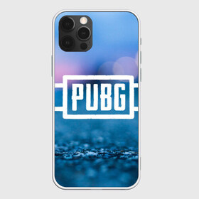 Чехол для iPhone 12 Pro Max с принтом PUBG light blue в Рязани, Силикон |  | Тематика изображения на принте: pubg | игра | лого | пубг | светлый | стрелялка | шутер