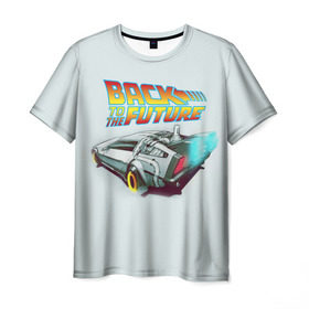 Мужская футболка 3D с принтом Back to the future_4 в Рязани, 100% полиэфир | прямой крой, круглый вырез горловины, длина до линии бедер | Тематика изображения на принте: back to the future | doc | emmet brown | marty mcfly | док | культовое кино | марти макфлай | путешествия во времени | роберт земекис | эйнштейн | эммет браун