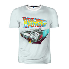 Мужская футболка 3D спортивная с принтом Back to the future_4 в Рязани, 100% полиэстер с улучшенными характеристиками | приталенный силуэт, круглая горловина, широкие плечи, сужается к линии бедра | back to the future | doc | emmet brown | marty mcfly | док | культовое кино | марти макфлай | путешествия во времени | роберт земекис | эйнштейн | эммет браун