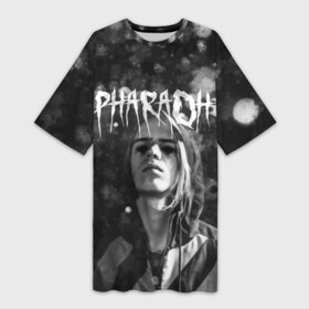 Платье-футболка 3D с принтом PHARAOH DARK в Рязани,  |  | dark | dead | dolor | dynasty | hip | hop | pharaoh | phlora | phloyd | phosphor | rap | raper | redrum | russian | skr | tattoo | yungrussia | глеб | голубин | мрачный | репер | русский | рэп | скр | уаджет | фара | фараон | хип | хоп