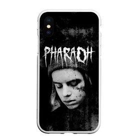 Чехол для iPhone XS Max матовый с принтом PHARAOH в Рязани, Силикон | Область печати: задняя сторона чехла, без боковых панелей | dark | dead | dolor | dynasty | hip | hop | pharaoh | phlora | phloyd | phosphor | rap | raper | redrum | russian | skr | tattoo | yungrussia | глеб | голубин | мрачный | репер | русский | рэп | скр | уаджет | фара | фараон | хип | хоп