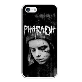 Чехол для iPhone 5/5S матовый с принтом PHARAOH в Рязани, Силикон | Область печати: задняя сторона чехла, без боковых панелей | dark | dead | dolor | dynasty | hip | hop | pharaoh | phlora | phloyd | phosphor | rap | raper | redrum | russian | skr | tattoo | yungrussia | глеб | голубин | мрачный | репер | русский | рэп | скр | уаджет | фара | фараон | хип | хоп