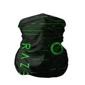 Бандана-труба 3D с принтом RAZER в Рязани, 100% полиэстер, ткань с особыми свойствами — Activecool | плотность 150‒180 г/м2; хорошо тянется, но сохраняет форму | Тематика изображения на принте: 101 | brand | company | gamer | green | logo | mamba | naga | player | razer | rzr | snake | бренд | железо | зеленый | змея | компания | лого | рейзер | софт