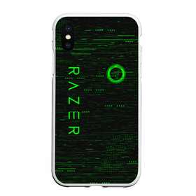 Чехол для iPhone XS Max матовый с принтом RAZER в Рязани, Силикон | Область печати: задняя сторона чехла, без боковых панелей | 101 | brand | company | gamer | green | logo | mamba | naga | player | razer | rzr | snake | бренд | железо | зеленый | змея | компания | лого | рейзер | софт