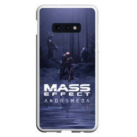 Чехол для Samsung S10E с принтом MASS EFFECT ANDROMEDA в Рязани, Силикон | Область печати: задняя сторона чехла, без боковых панелей | amdromeda initiative | andromeda | game | gun | hemet | n7 | rifle | ryder | soldier | space | star | weapon