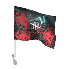 Флаг для автомобиля с принтом DEAD BY DAYLIGHT в Рязани, 100% полиэстер | Размер: 30*21 см | dead by daylight | game | hillbilly | maniacs | trapper | wraith | деревенщина | игра | мертвые днем | охотник | призрак