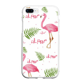 Чехол для iPhone 7Plus/8 Plus матовый с принтом Lil Peep pink flamingo в Рязани, Силикон | Область печати: задняя сторона чехла, без боковых панелей | benz truck | girls. pink | gustav hr | hip hop | lil | lil peep | peep | rap | лил | лилпип | листья | пальма | пальмы | пип | розовый | рэп | фламинго | хип хоп | эмо | эмо реп