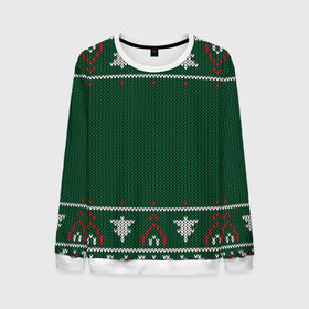 Мужской свитшот 3D с принтом Ugly Sweater в Рязани, 100% полиэстер с мягким внутренним слоем | круглый вырез горловины, мягкая резинка на манжетах и поясе, свободная посадка по фигуре | 