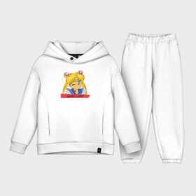 Детский костюм хлопок Oversize с принтом Sailor Moon Good Luck в Рязани,  |  | good luck | goodluck | sailor moon | sailormoon | мультик | мультяшка | надпись | сейлор мун | сейлормун | сэйлормун | удачи