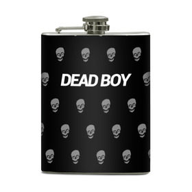 Фляга с принтом Bones Deadboy в Рязани, металлический корпус | емкость 0,22 л, размер 125 х 94 мм. Виниловая наклейка запечатывается полностью | Тематика изображения на принте: bones | boy | dead | deadboy | elmo | hdmi | hip | hop | kennedy | metal | rap | rapper | scream | sesh | seshollowaterboyz | skull | team | кеннеди | кости | костя | метал | рэп | рэпер | сеш | скрим | сэш | хип | хоп | череп | элмо