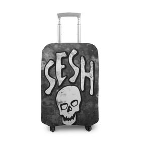 Чехол для чемодана 3D с принтом SESH Team (Bones) в Рязани, 86% полиэфир, 14% спандекс | двустороннее нанесение принта, прорези для ручек и колес | bones | boy | dead | deadboy | elmo | hdmi | hip | hop | kennedy | metal | rap | rapper | scream | sesh | seshollowaterboyz | skull | team | кеннеди | кости | костя | метал | рэп | рэпер | сеш | скрим | сэш | хип | хоп | череп | элмо