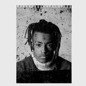 Скетчбук с принтом XXXTentacion в Рязани, 100% бумага
 | 48 листов, плотность листов — 100 г/м2, плотность картонной обложки — 250 г/м2. Листы скреплены сверху удобной пружинной спиралью | broken | dead | heart | king | legend | music | rap | rapper | red | revenge | rip | xtentation | xxtennation | xxx | xxxtentacion | красное | мертв | музыка | память | разбитое | репер | рип | рэп | сердце | тентасьон | умер