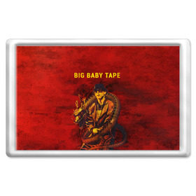 Магнит 45*70 с принтом BIG BABY TAPE - Dragonborn в Рязани, Пластик | Размер: 78*52 мм; Размер печати: 70*45 | Тематика изображения на принте: baby | bbt | big | dragonborn | dragons | fire | gimme | lost | rap | raper | tape | the | trap | взял | дракон | драконы | огонь | русский | рэп | рэппер | твою