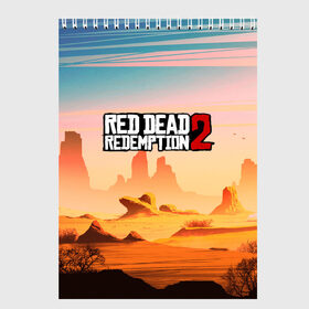 Скетчбук с принтом Red Dead Redemption в Рязани, 100% бумага
 | 48 листов, плотность листов — 100 г/м2, плотность картонной обложки — 250 г/м2. Листы скреплены сверху удобной пружинной спиралью | game | red dead | red dead redemption 2 | redemption 2 | rockstar games | бандиты | дикий запад | игры | ковбои | оружие