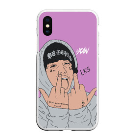 Чехол для iPhone XS Max матовый с принтом Lil Xan __ в Рязани, Силикон | Область печати: задняя сторона чехла, без боковых панелей | Тематика изображения на принте: lil xan | лил зан