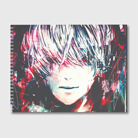 Альбом для рисования с принтом Kaneki Ken Tokyo Ghoul в Рязани, 100% бумага
 | матовая бумага, плотность 200 мг. | centipede | dragon | eyepatch | ken kaneki | one eyed king | the black reaper | tokyo ghoul | tokyo kushu | toukyou ghoul | toukyou kushu | кэн канэки | токийский гуль | токийский монстр