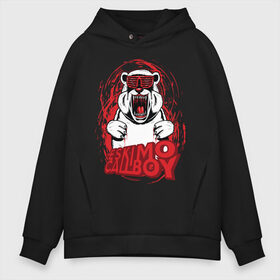 Мужское худи Oversize хлопок с принтом Eskimo Callboy - Polar Bear в Рязани, френч-терри — 70% хлопок, 30% полиэстер. Мягкий теплый начес внутри —100% хлопок | боковые карманы, эластичные манжеты и нижняя кромка, капюшон на магнитной кнопке | Тематика изображения на принте: eskimo callboy | merch | metal | polar bear | rock | мерч | металл | полярный медведь | пхк | рок | эскимо коллбой