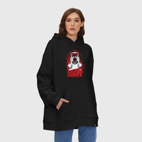 Худи SuperOversize хлопок с принтом Eskimo Callboy - Polar Bear в Рязани, 70% хлопок, 30% полиэстер, мягкий начес внутри | карман-кенгуру, эластичная резинка на манжетах и по нижней кромке, двухслойный капюшон
 | eskimo callboy | merch | metal | polar bear | rock | мерч | металл | полярный медведь | пхк | рок | эскимо коллбой