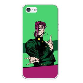 Чехол для iPhone 5/5S матовый с принтом Jojo Kakyoin в Рязани, Силикон | Область печати: задняя сторона чехла, без боковых панелей | Тематика изображения на принте: adventure | anime | bizzare | jo jo | jojo | logo | manga | аниме | араки | ахегао | джо | джо джо | джоджо | жижа | жожа | жожо | йойо | лого | манга | мульт | мультфильм | отаку | сериал | символ | хирохико | юри | яой