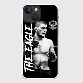 Чехол для iPhone 13 mini с принтом Хабиб Нурмагомедов в Рязани,  |  | khabib nurmagomedov | mma | the eagle | ufc | боец | бои без правил | борьба | микс файт | мма | орёл | самбо | хабиб | хабиб нурмагомедов