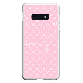 Чехол для Samsung S10E с принтом Lil Peep pink pattern в Рязани, Силикон | Область печати: задняя сторона чехла, без боковых панелей | benz truck | girls | gustav ahr | heart | hip hop | lil | lil peep | look at the sky tonight | love | peep | rap | rose | лил | лилпип | паттерн | пип | рэп | хип хоп | эмо | эмо реп