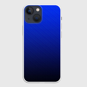 Чехол для iPhone 13 mini с принтом CARBON BLUE | СИНИЙ КАРБОН в Рязани,  |  | carbon | geometry | metal | texture | геометрия | градиент | карбон | металл | паттерн | текстура