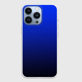 Чехол для iPhone 13 Pro с принтом CARBON BLUE | СИНИЙ КАРБОН в Рязани,  |  | carbon | geometry | metal | texture | геометрия | градиент | карбон | металл | паттерн | текстура