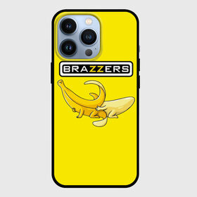 Чехол для iPhone 13 Pro с принтом Brazzers в Рязани,  |  | Тематика изображения на принте: brazzers | банан | бразерс | логотип | надпись | прикол | юмор