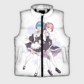 Мужской жилет утепленный 3D с принтом Re Zero в Рязани,  |  | ram | re zero | rem | rezero | рам | рем | с нуля