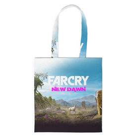 Сумка 3D повседневная с принтом FAR CRY NEW DAWN в Рязани, 100% полиэстер | Плотность: 200 г/м2; Размер: 34×35 см; Высота лямок: 30 см | action | far cry | far cry new dawn | game | gamer | montana | player | shooter | usa | врата эдема | знак | игра | культ | секта | символ | символика | шутер | эдем