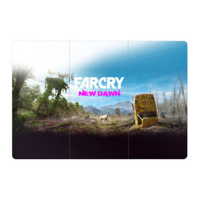 Магнитный плакат 3Х2 с принтом FAR CRY NEW DAWN в Рязани, Полимерный материал с магнитным слоем | 6 деталей размером 9*9 см | action | far cry | far cry new dawn | game | gamer | montana | player | shooter | usa | врата эдема | знак | игра | культ | секта | символ | символика | шутер | эдем