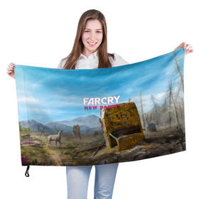 Флаг 3D с принтом Far Cry New Dawn в Рязани, 100% полиэстер | плотность ткани — 95 г/м2, размер — 67 х 109 см. Принт наносится с одной стороны | action adventure | county | cry | dawn | far | farcry | highwaymen | hope | lo | mickey | montana | new | newdawn | sisters | twin | близнецы | боевик | лу | микки | приключение | хайвеймен