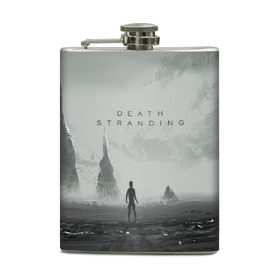 Фляга с принтом DEATH STRANDING в Рязани, металлический корпус | емкость 0,22 л, размер 125 х 94 мм. Виниловая наклейка запечатывается полностью | Тематика изображения на принте: bridges | death stranding | game | hideo kojima | kojima productions | man | norman reedus | scar | sony interactive entertainment | suit | tie | игры | кодзима