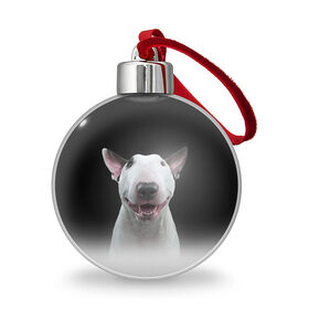 Ёлочный шар с принтом Oh snap! в Рязани, Пластик | Диаметр: 77 мм | bull terrier | dog |   | бультерьер | собака