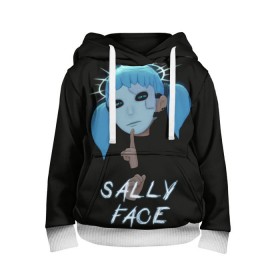 Детская толстовка 3D с принтом Sally Face (6) в Рязани, 100% полиэстер | двухслойный капюшон со шнурком для регулировки, мягкие манжеты на рукавах и по низу толстовки, спереди карман-кенгуру с мягким внутренним слоем | Тематика изображения на принте: face | fisher | larry johnson | mask | sally | sally face | sally fisher | демоны | духи | маска | призраки | салли | салли фейс | салли фишер | фейс