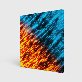 Холст квадратный с принтом БИТВА СТИХИЙ в Рязани, 100% ПВХ |  | blue | bright | fire | heat | ice | light | orange | wildfire | битва огней | битва стихий | искры | огненный | огонь | оранжевый | пламя | пожар