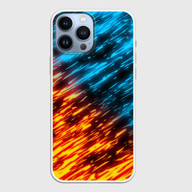 Чехол для iPhone 13 Pro Max с принтом БИТВА СТИХИЙ в Рязани,  |  | blue | bright | fire | heat | ice | light | orange | wildfire | битва огней | битва стихий | искры | огненный | огонь | оранжевый | пламя | пожар