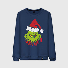 Мужской свитшот хлопок с принтом Cristmas Grinch в Рязани, 100% хлопок |  | grinch | гринч | новый год | рождество